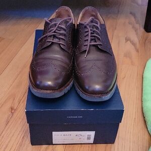 Cole Haan Men's Dark Brown Leather Oxfords